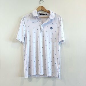 PALM print short sleeve polo shirt #polo #shortsleeve